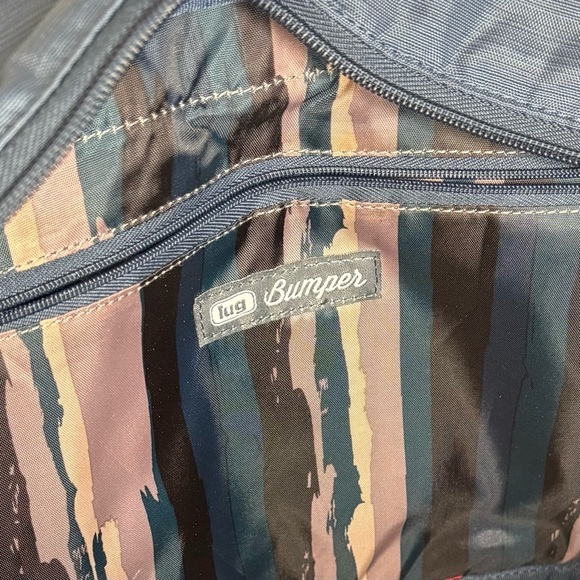 Lug Bumper Tote Bag Brushed Blue Quilted Travel Gym Overnight Carryall Crossbody - Picture 8 of 13